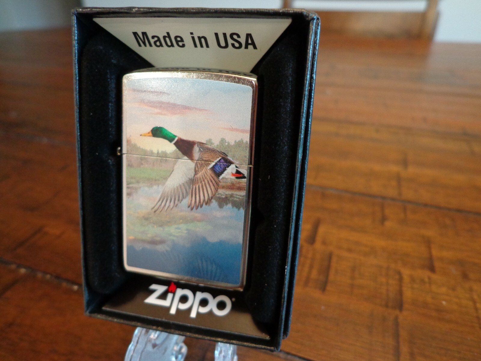 MALLARD DUCK IN FLIGHT ZIPPO LIGHTER MINT IN BOX