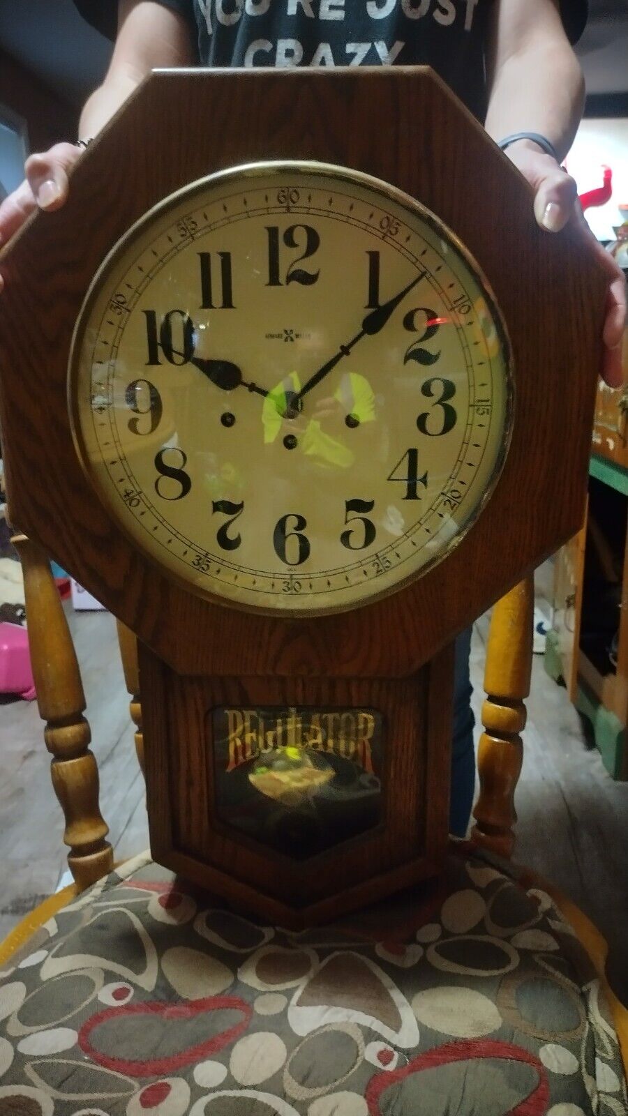 Vintage Howard Miller Regulator Wall Clock  Westminster Chime Working  612-533