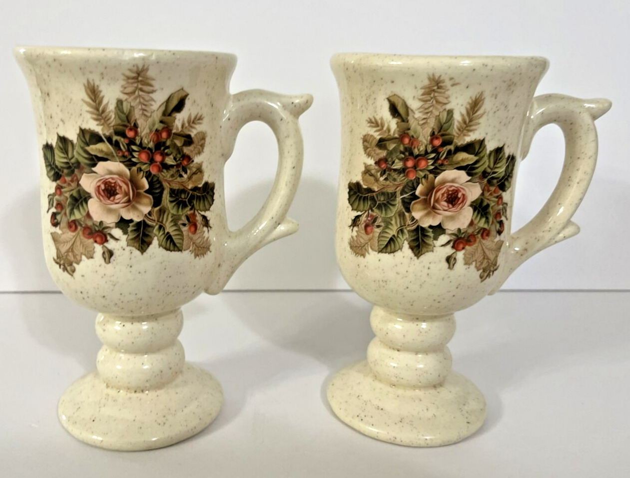 Blooming Beauties Two Ceramic Floral Mugs - Set of 2