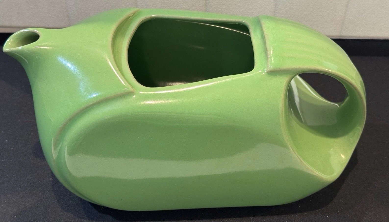 RARE Green MCM Streamline Hall China for Westinghouse Pitcher Tea Pot -no lid