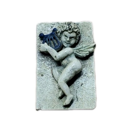Vintage Miniature Cherub Metal Match Box Holder Figurine Keepsake Trinket Holder