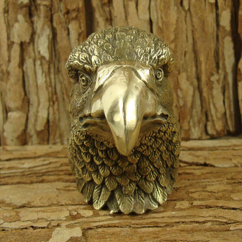 US Brass Eagle Head Figurine Statue Home Office Decoration Animal Figurines Gift