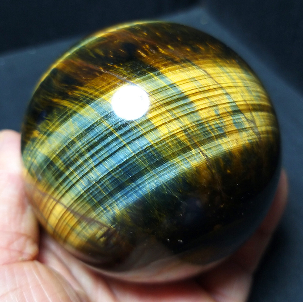 RARE 528G 71mm Natural Tiger\'s Eye Sphere Ball/Energy Stone/Healing A1126