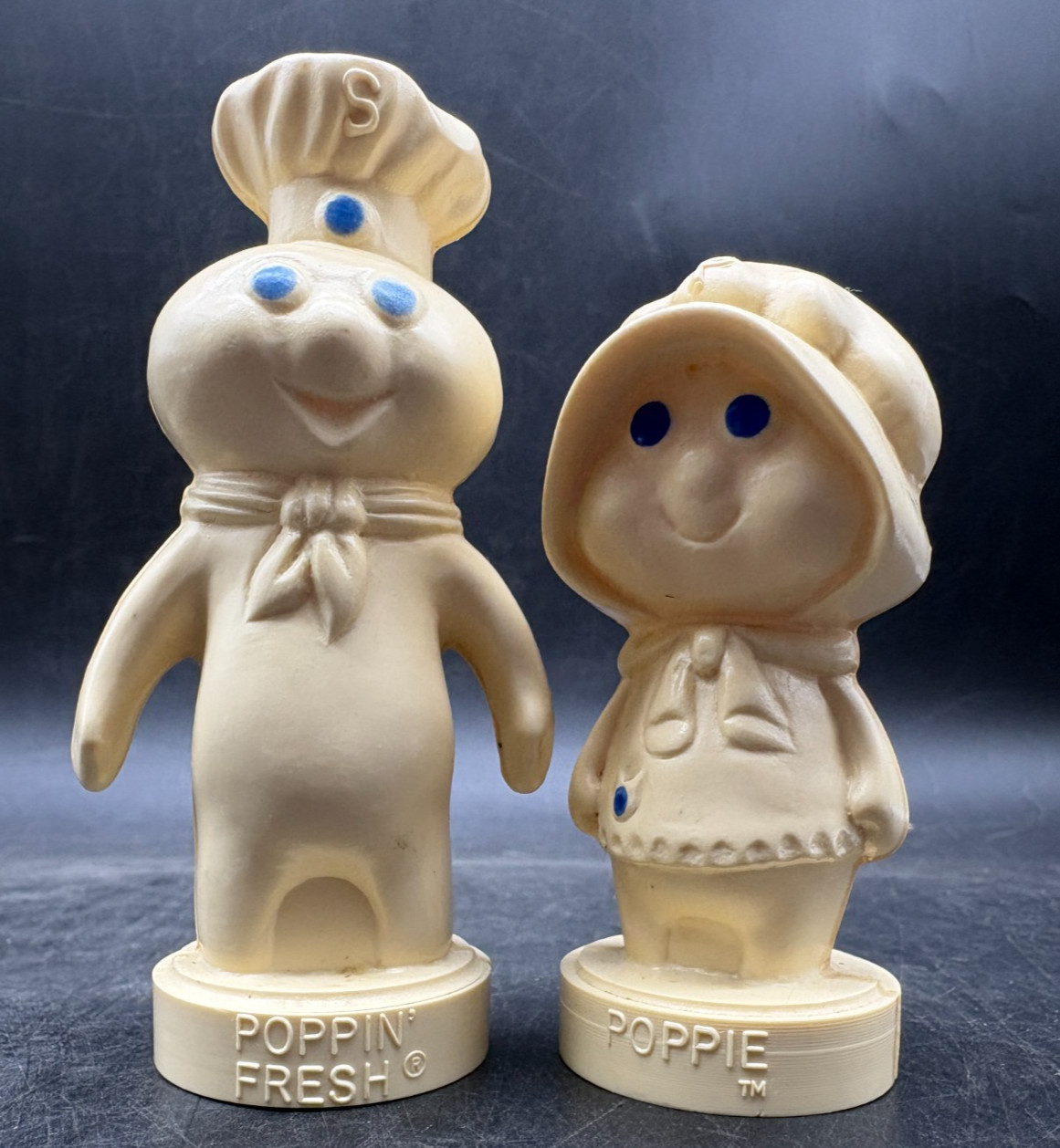 Vintage 1974 Pillsbury Doughboy Poppin Fresh Poppie S&P Shakers Set