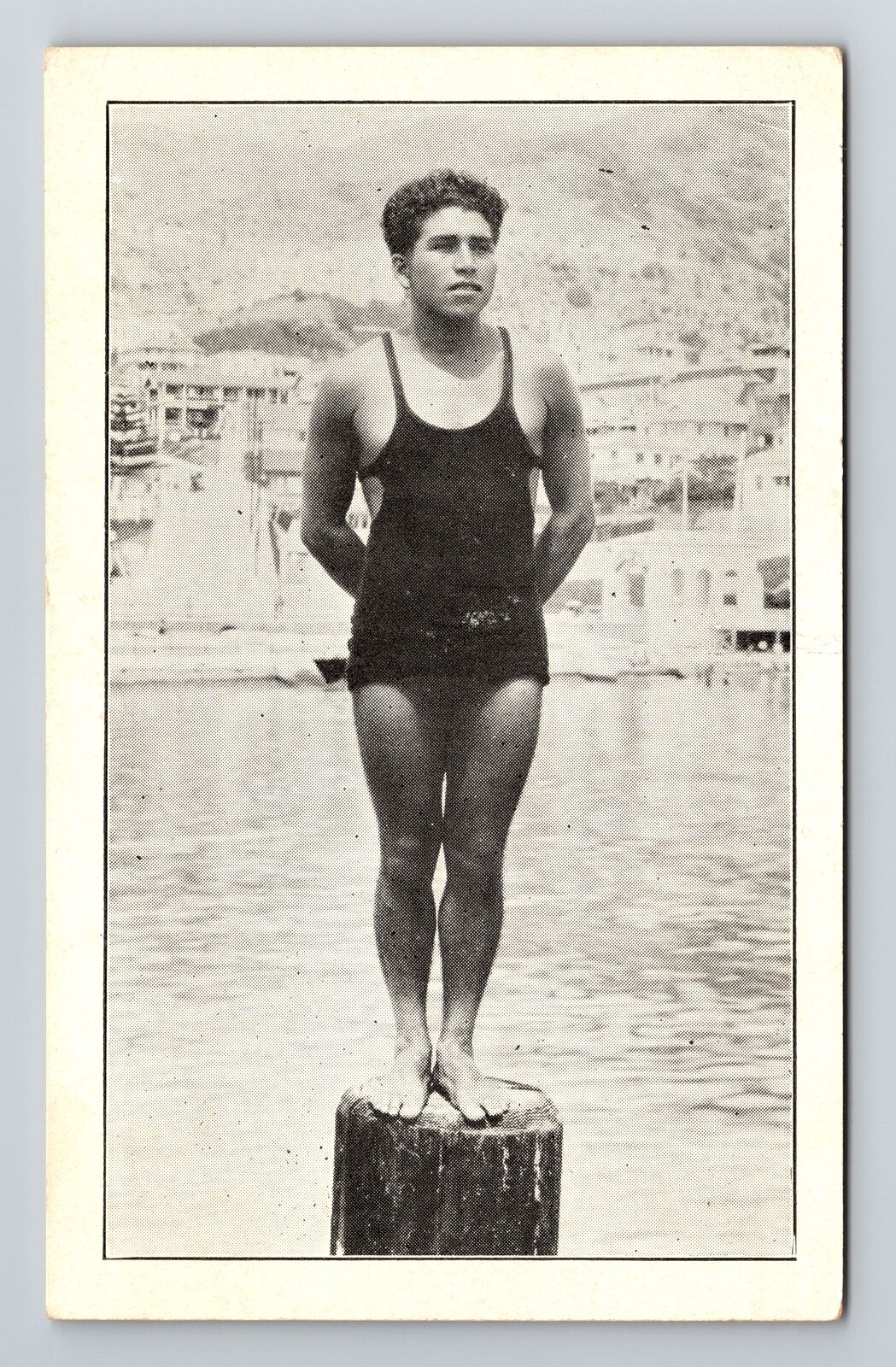 Catalina IslCA-California Marcelino Hernandez Deep Sea Diver Vintage Postcard