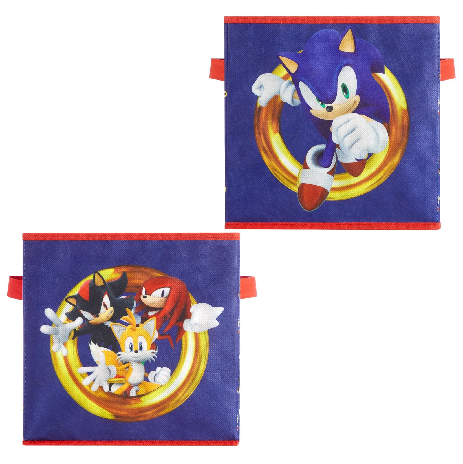 Idea Nuova Sonic the Hedgehog Storage Cubes with Handles, Set of 2, Durable 10 Idea Nuova Sonic the Hedgehog Storage Cubes with Handles, Set of 2, Durable 10