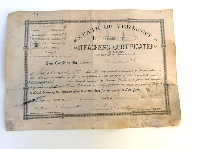 3 total - 1890\'s antique VERMONT TEACHER CERTIFICATES 1892 1895 1897 3 total - 1890\'s antique VERMONT TEACHER CERTIFICATES 1892 1895 1897