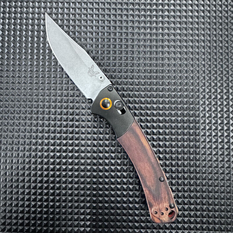 Benchmade 15085*Mini Crooked River-S30V-Satin Plain Blade Custom Folding Knife