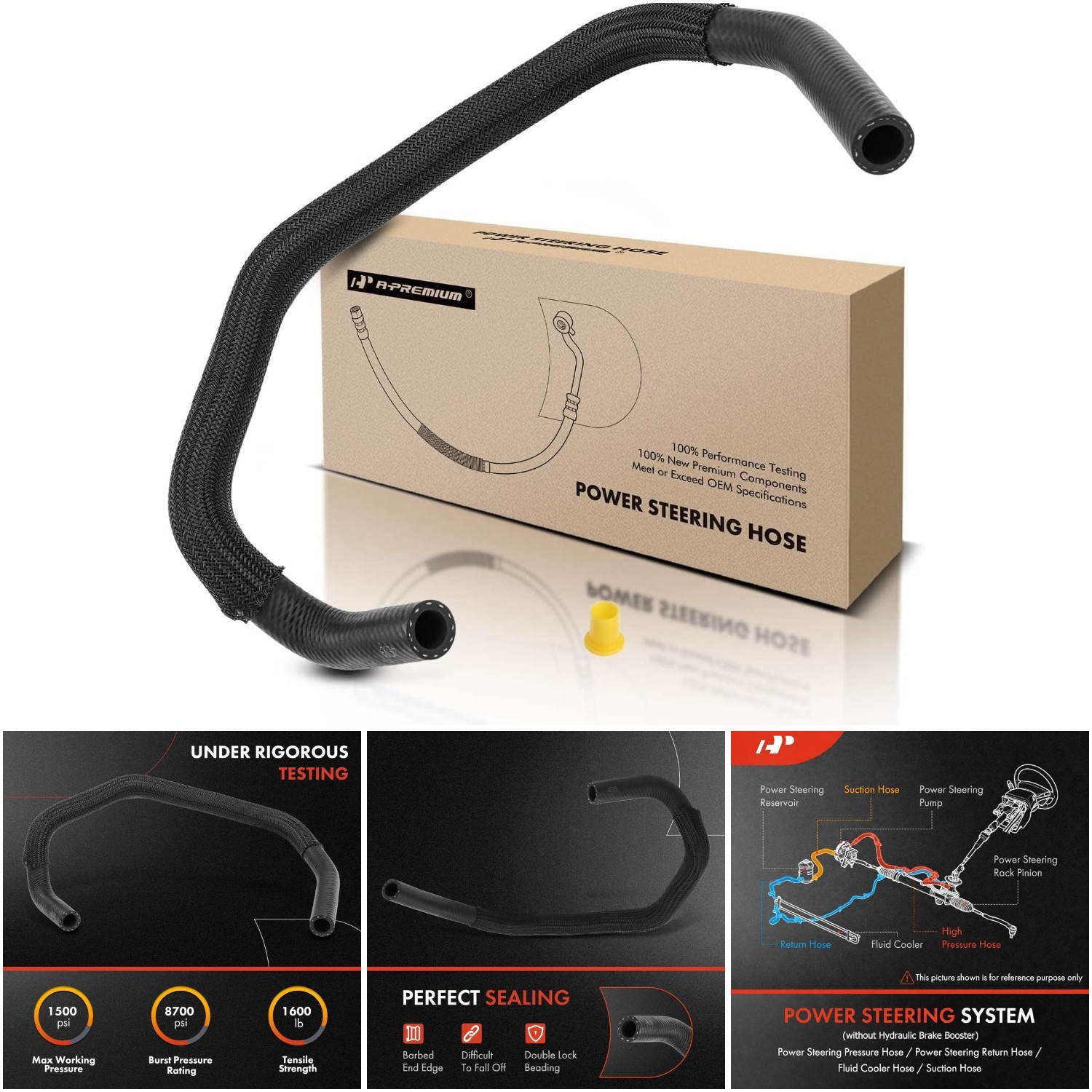Power Steering Reservoir/Suction Line Hose Assembly Toyota Camry Solara Lexus