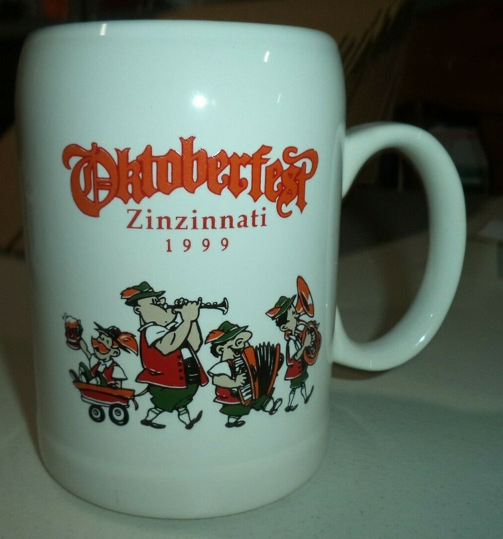 Octoberfest Zinzinnati 1999 Ceramic Stein Mug 