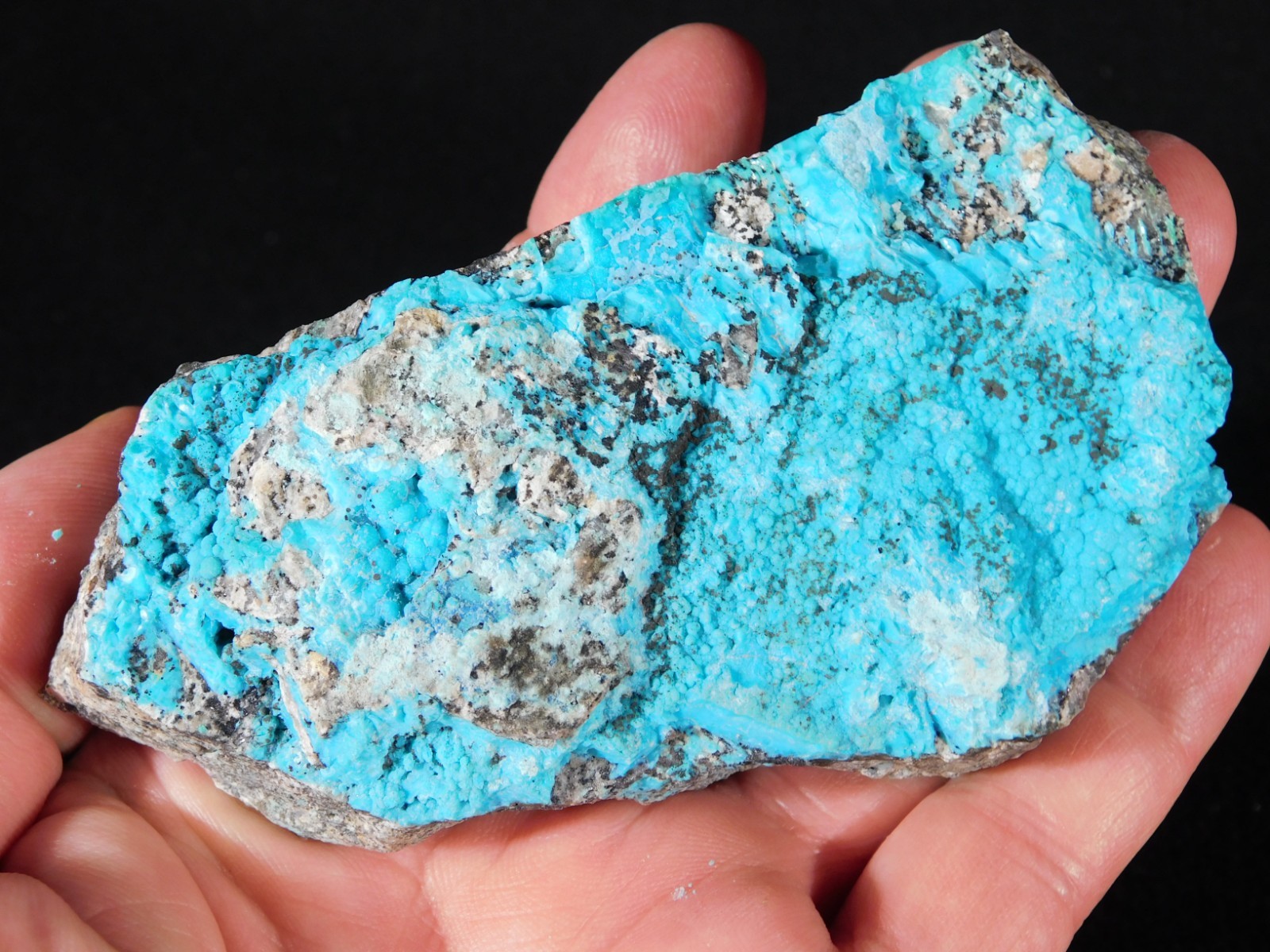 Larger Bright BLUE Chrysocolla Cluster From Tyrone New Mexico 238gr
