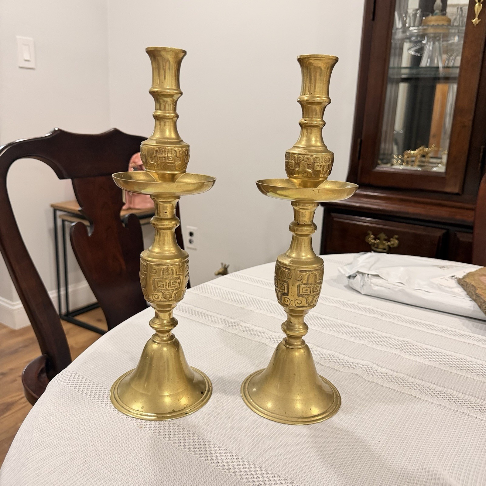 1950s Hollywood Regency James Mont Candlesticks - a Pair