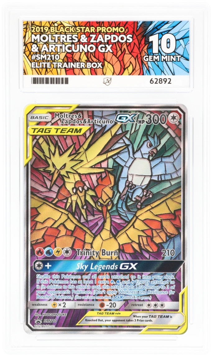 ACE 10 Moltres & Zapdos & Articuno Gx SM210 Pokemon Gem Mint