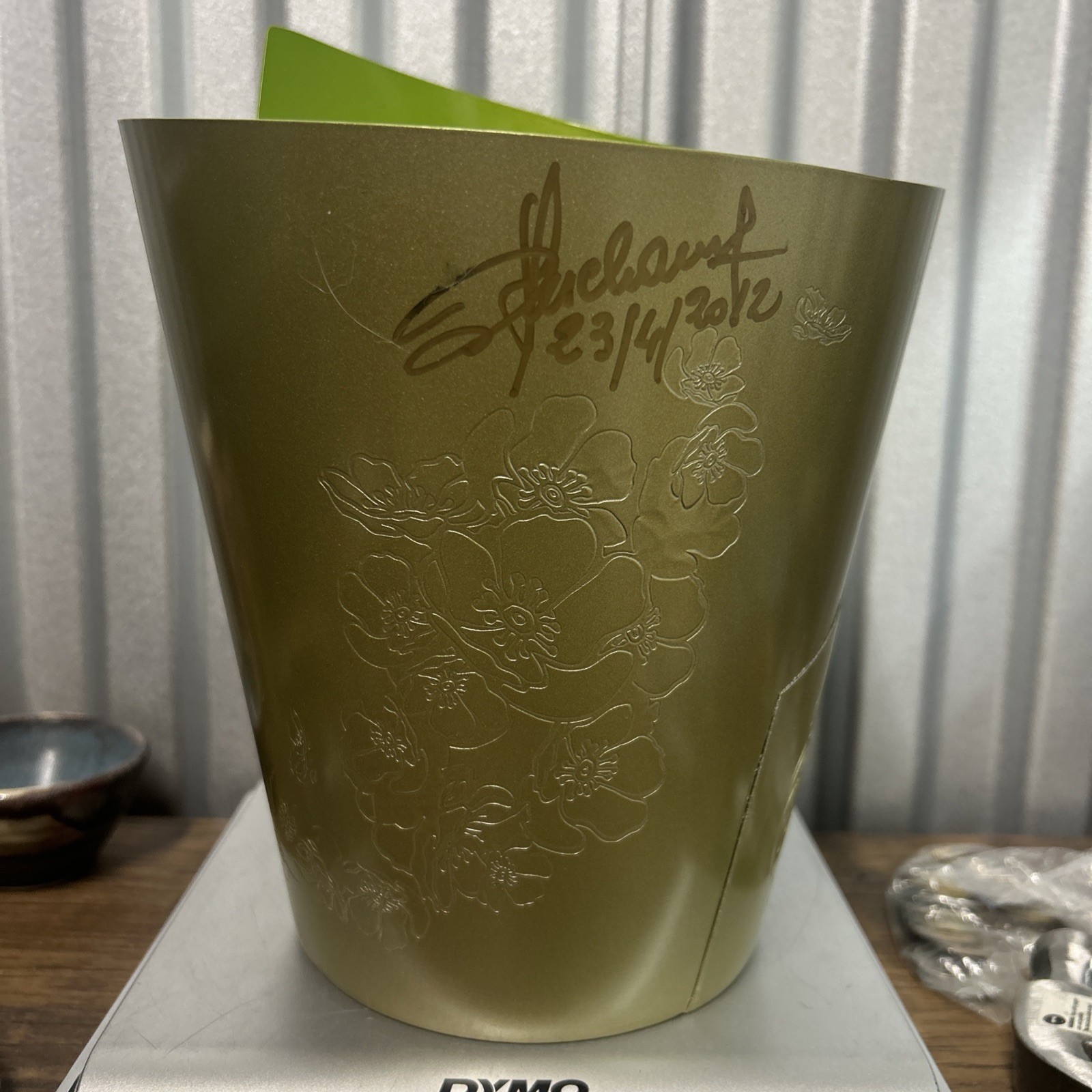 Signed Herve Deschamps Cellar Master Perrier Jouet , champagne ice bucket 
