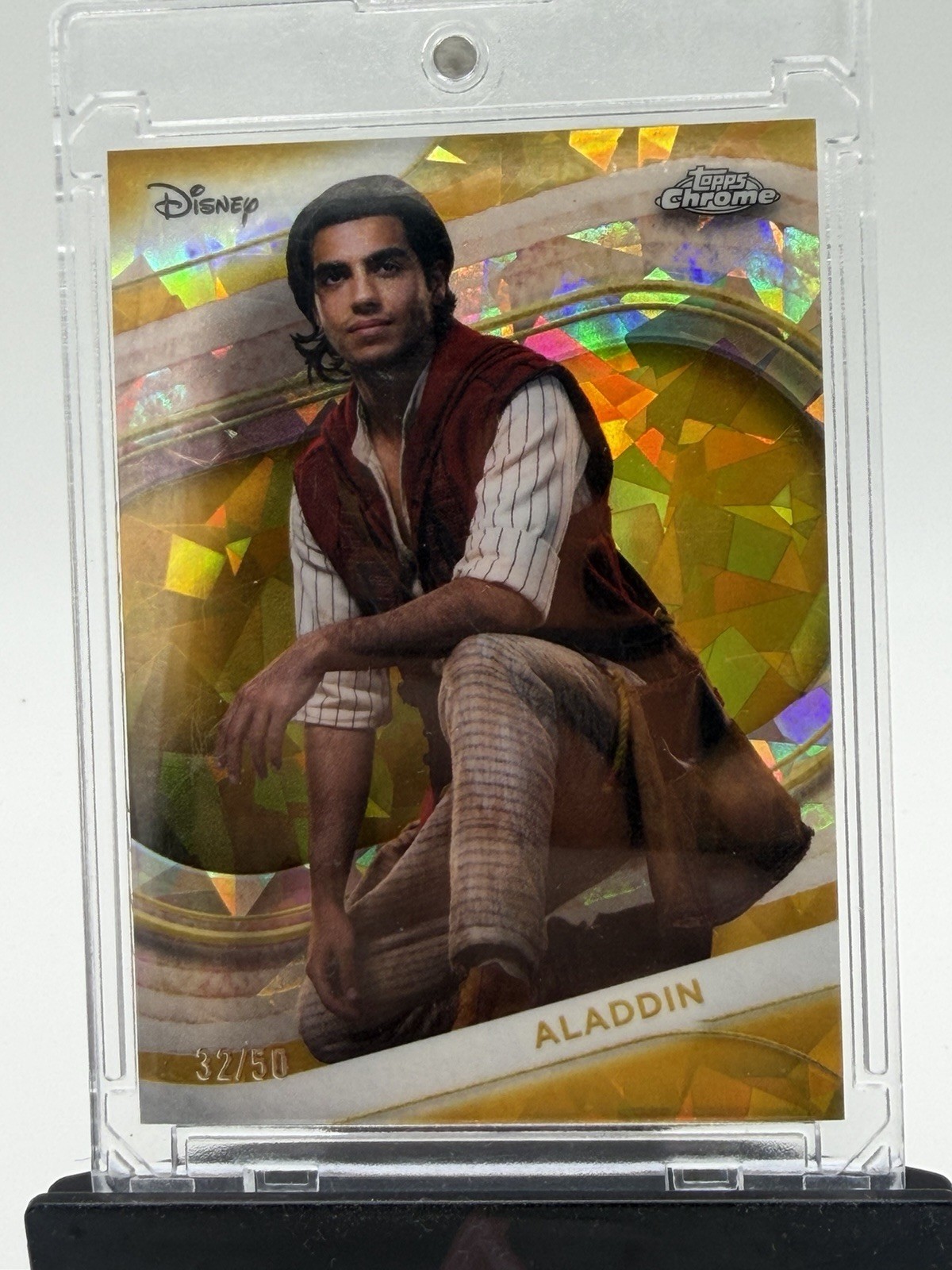 Topps 2025 Topps Chrome Disney Aladdin #187 Mena Massoud Serial #32/50