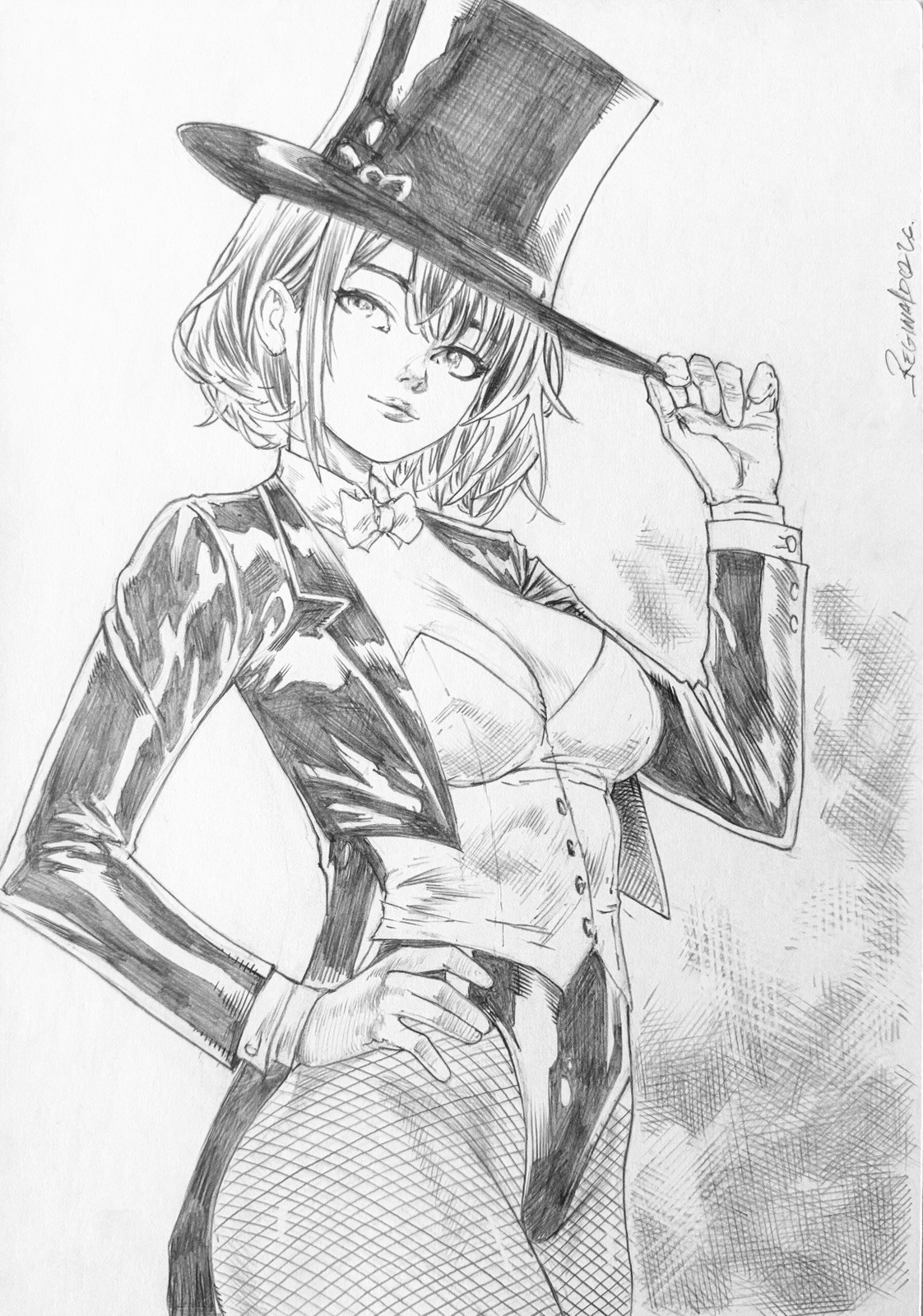 Zatanna (DC) - 9x12 Hand-Drawn Original Art by Reginaldo Oliveira COA