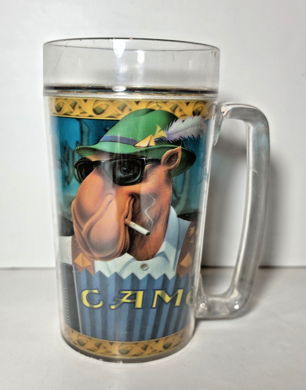 Vtg 90\'s JOE CAMEL Oktoberfest Plastic Drink Tumbler Mug Thermoserve Made in USA