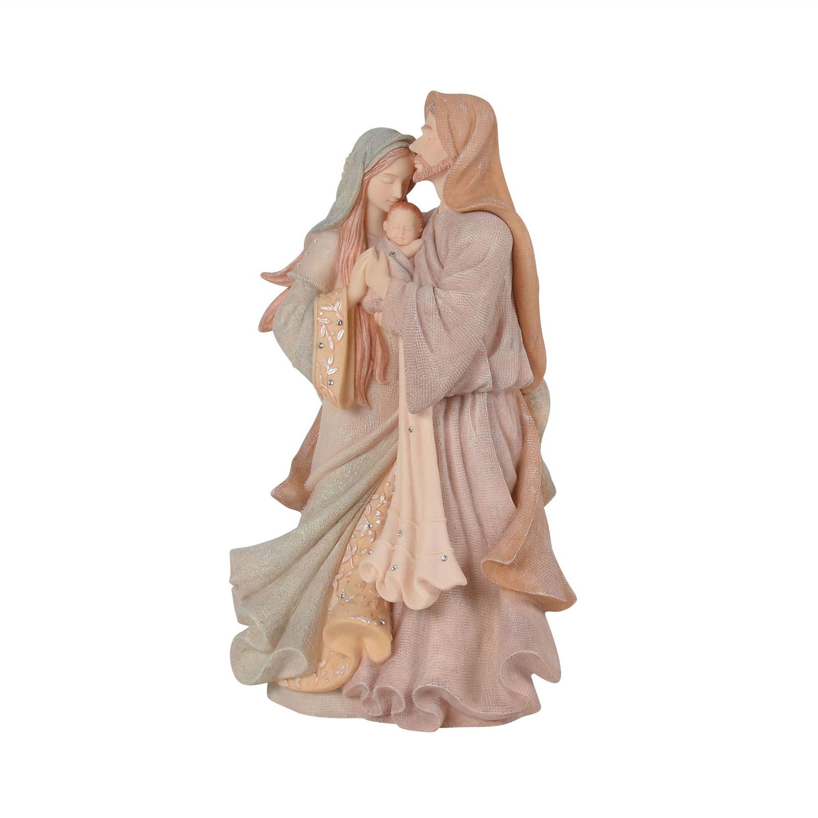 Foundations Holy Family Masterpiece in Long Flowing Brown Robe Figurine 6018937