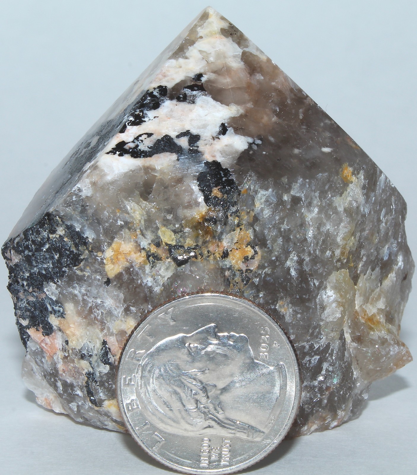 Feldspar, Tourmaline & Smokey Quartz Point / 2.32