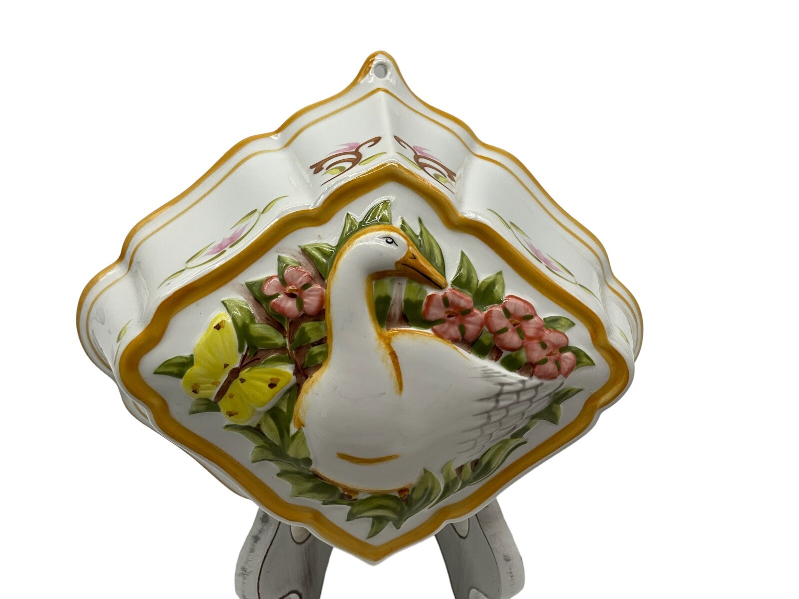 Vintage 1986 Franklin Mint Le Cordon Bleu Decorative Ceramic Mold Duck Goose