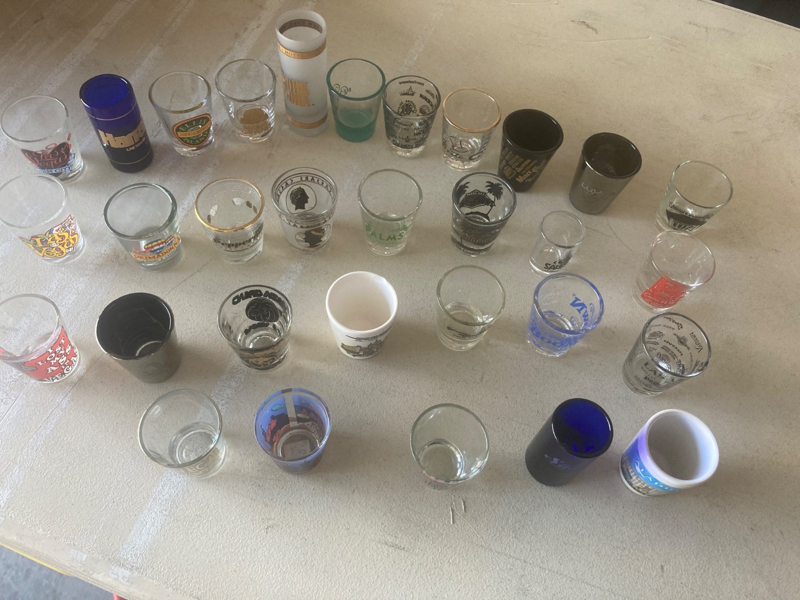 30 SHOT GLASSES Las Vegas Themed Shot Glasses Great For Bar REAL NICE COLLECTION 30 SHOT GLASSES Las Vegas Themed Shot Glasses Great For Bar REAL NICE COLLECTION