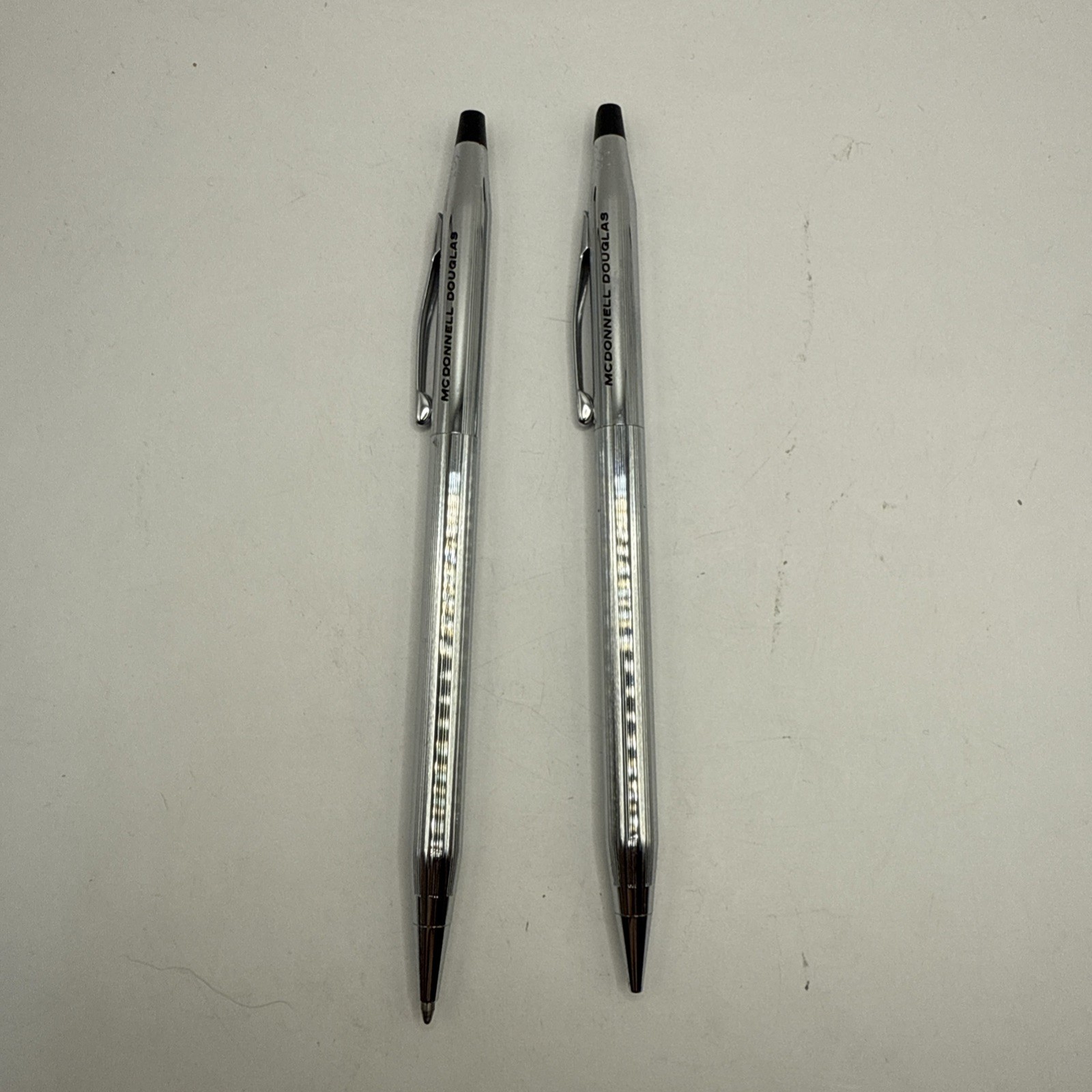 Vintage Cross Chrome McDonnell Douglas Classic Pen & Mechanical Pencil Set