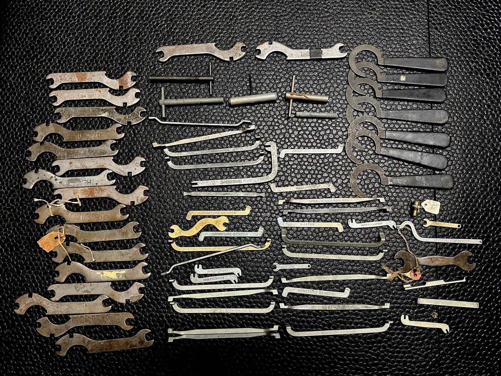 TRIUMPH TRW MILITARY CANADA Antique Wrench Motorcycle Tool Lot  65 PC