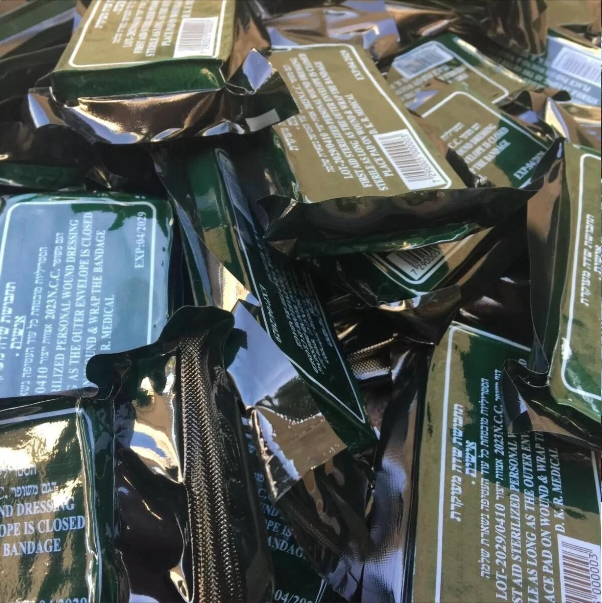 LOT 20 Israeli Army IDF Field Bandage Dressing Emergency Trauma First Aid IFAK