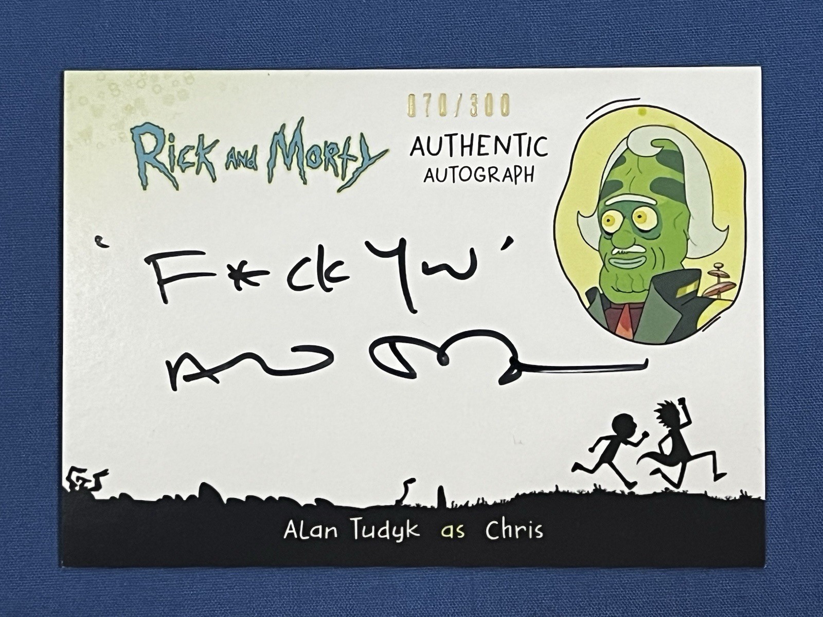 Rick and Morty Cryptozoic Season 2 Autograph Card Alan Tudyk /300 Inscription
