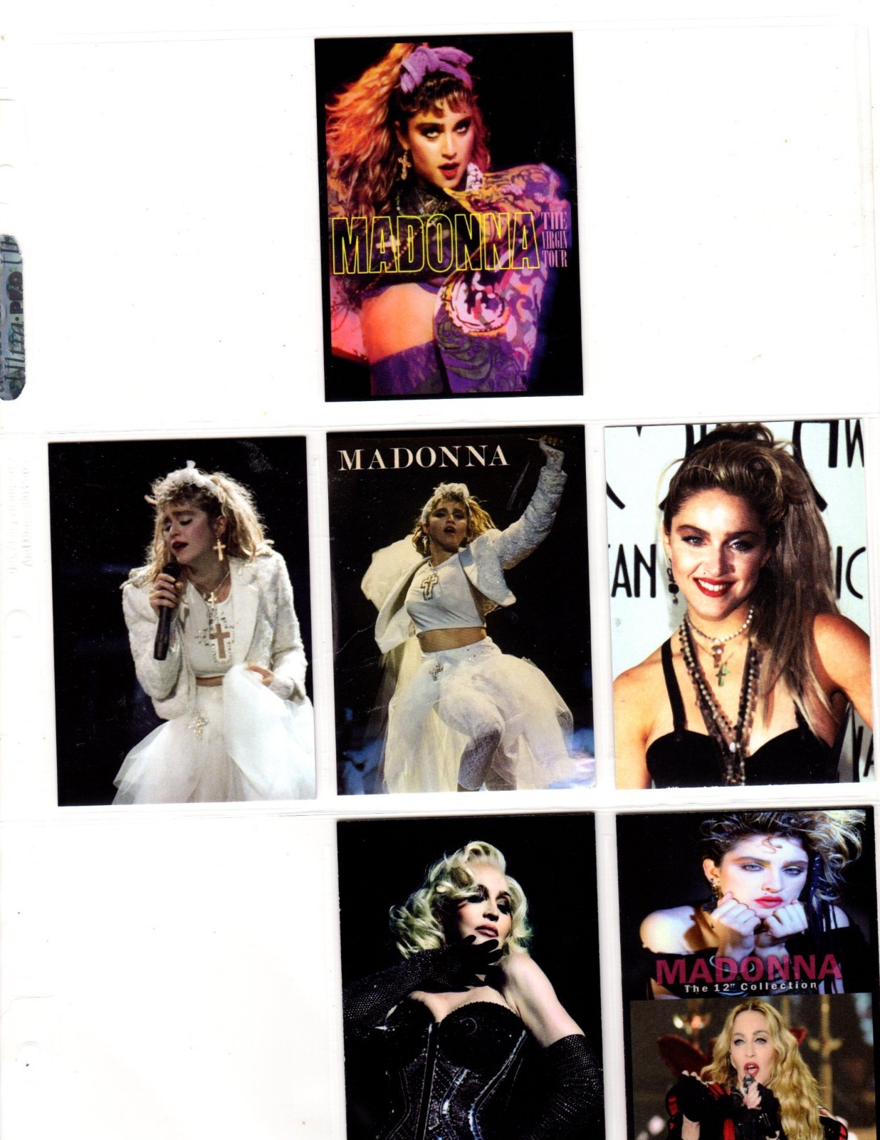 MADONNA    CUSTOM TRADING CARD 6 CARDS  SET