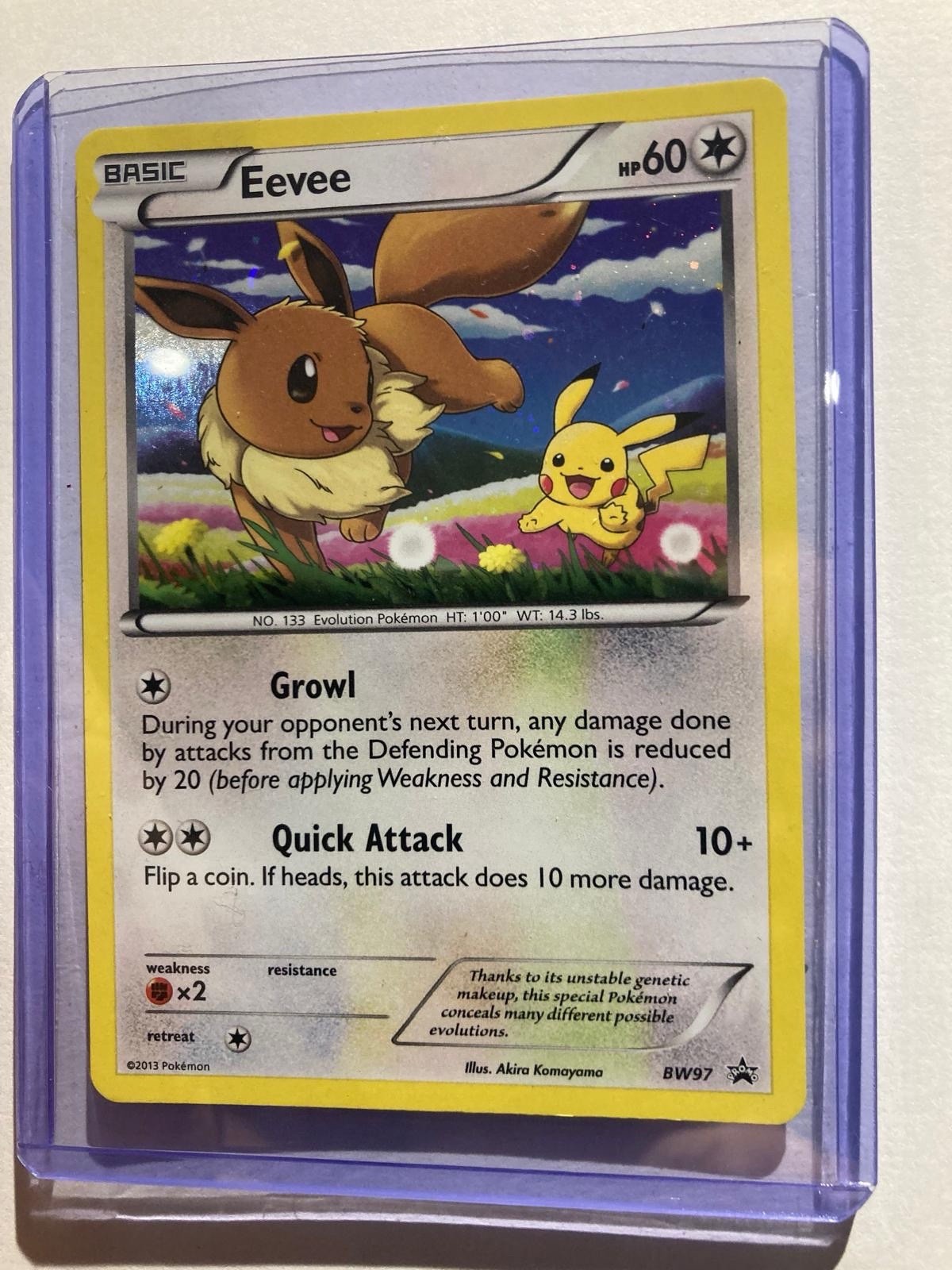 Pokémon TCG Eevee Black White BW97 Holo Promo