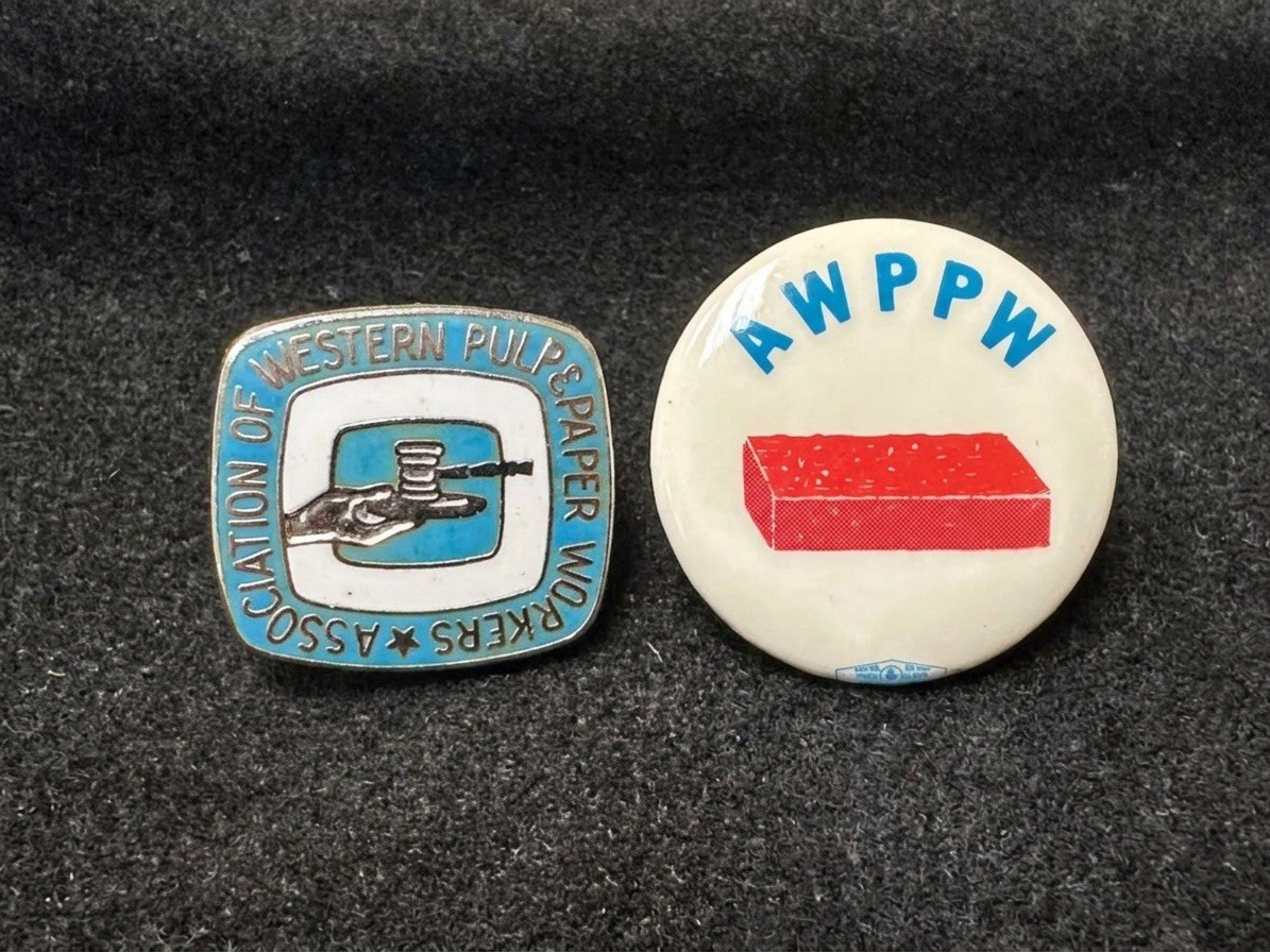 Vintage AWPPW Labor Union Pin Lot Bastian Bros Celluloid Pinback Pressmen Bug