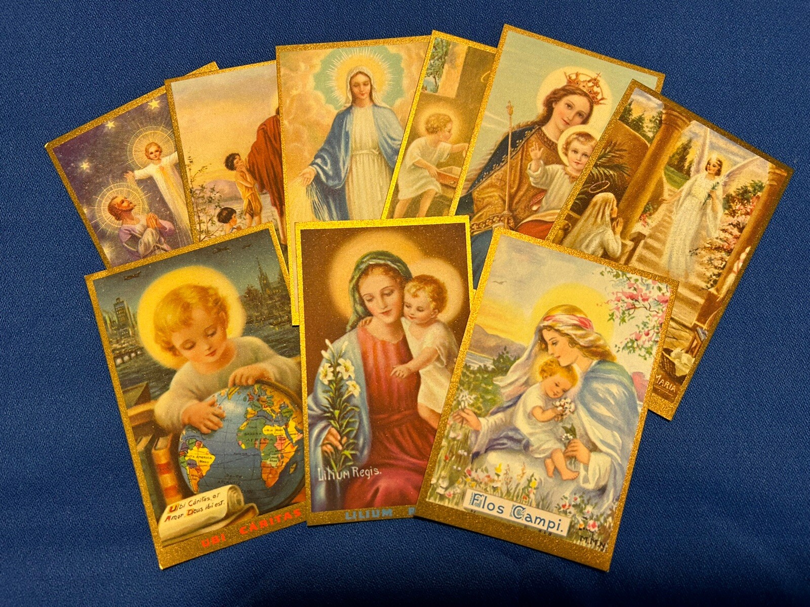 9 Vintage HOLY CARDS by well-known Catholic Artist Mother Margaret Nealis #S18