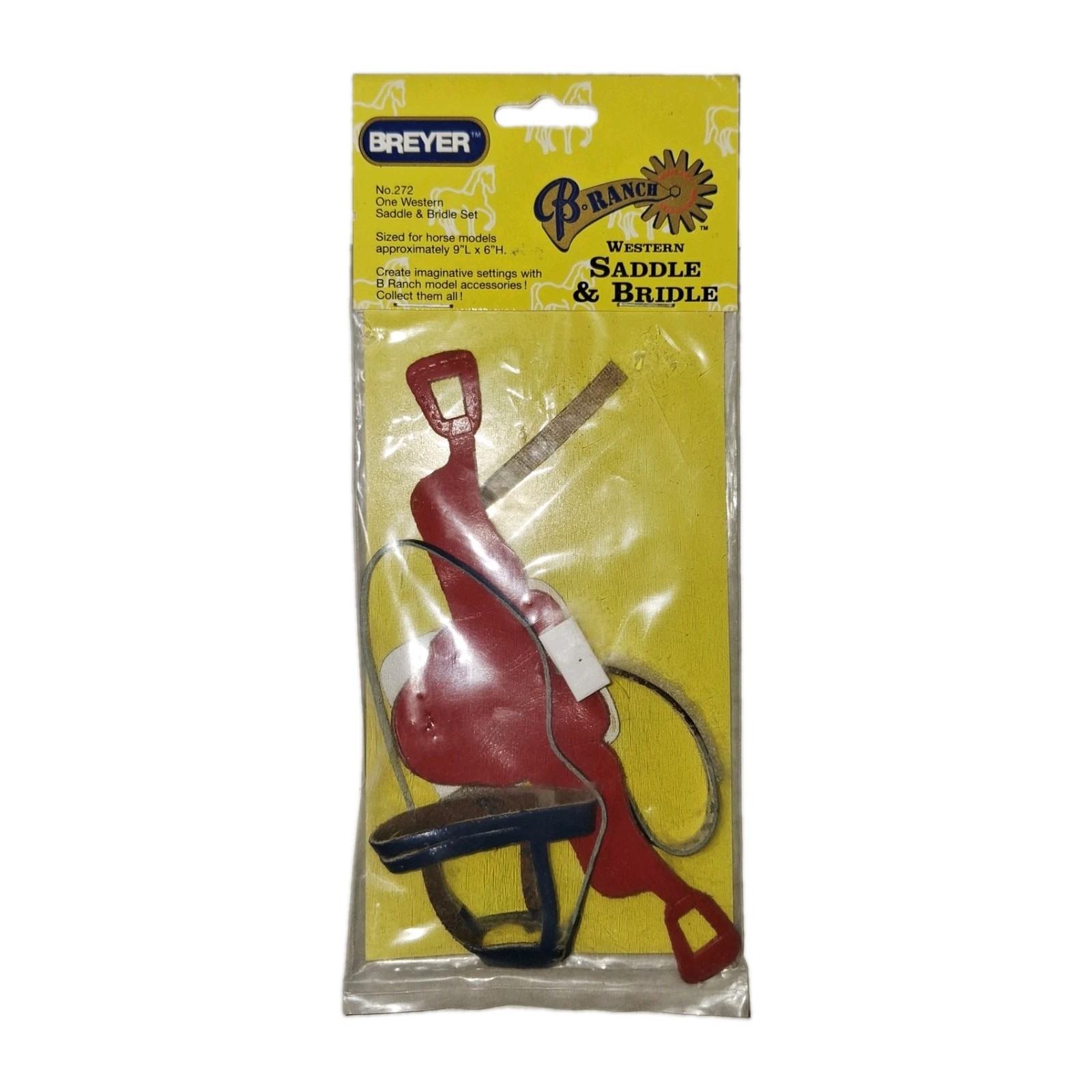 Rare 1994 Breyer Accessories # 272 Western Saddle Bridle Breyer Horses 9x6