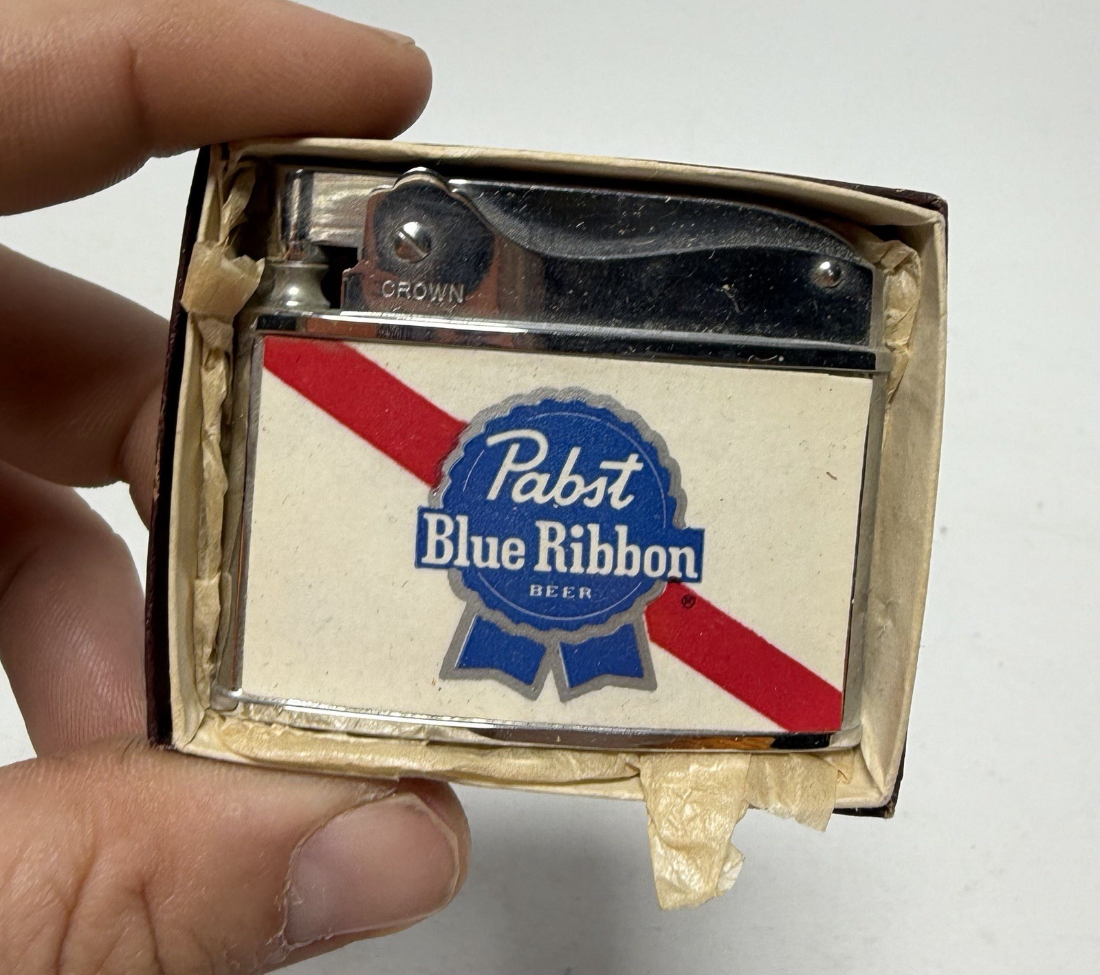 Now Vintage Pabst Logo Lighter, Crown Brand, Milwaukee, Wisconsin