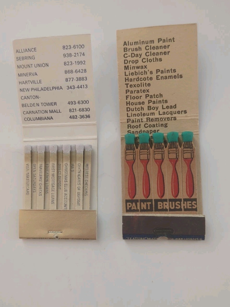Lot of 2 Unstruck Advertisement Feature Matchbooks