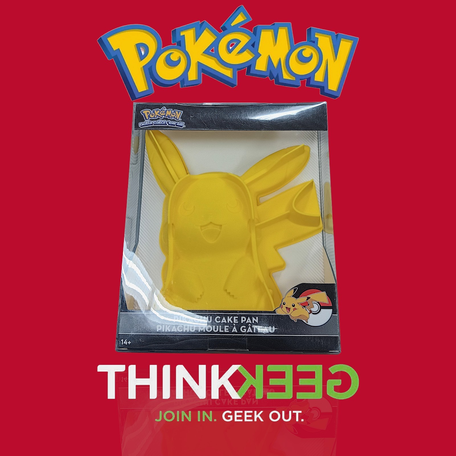 Thinkgeek Pokemon Pikachu Silicone Cake Pan Mold Dishwash Microwave Oven Safe