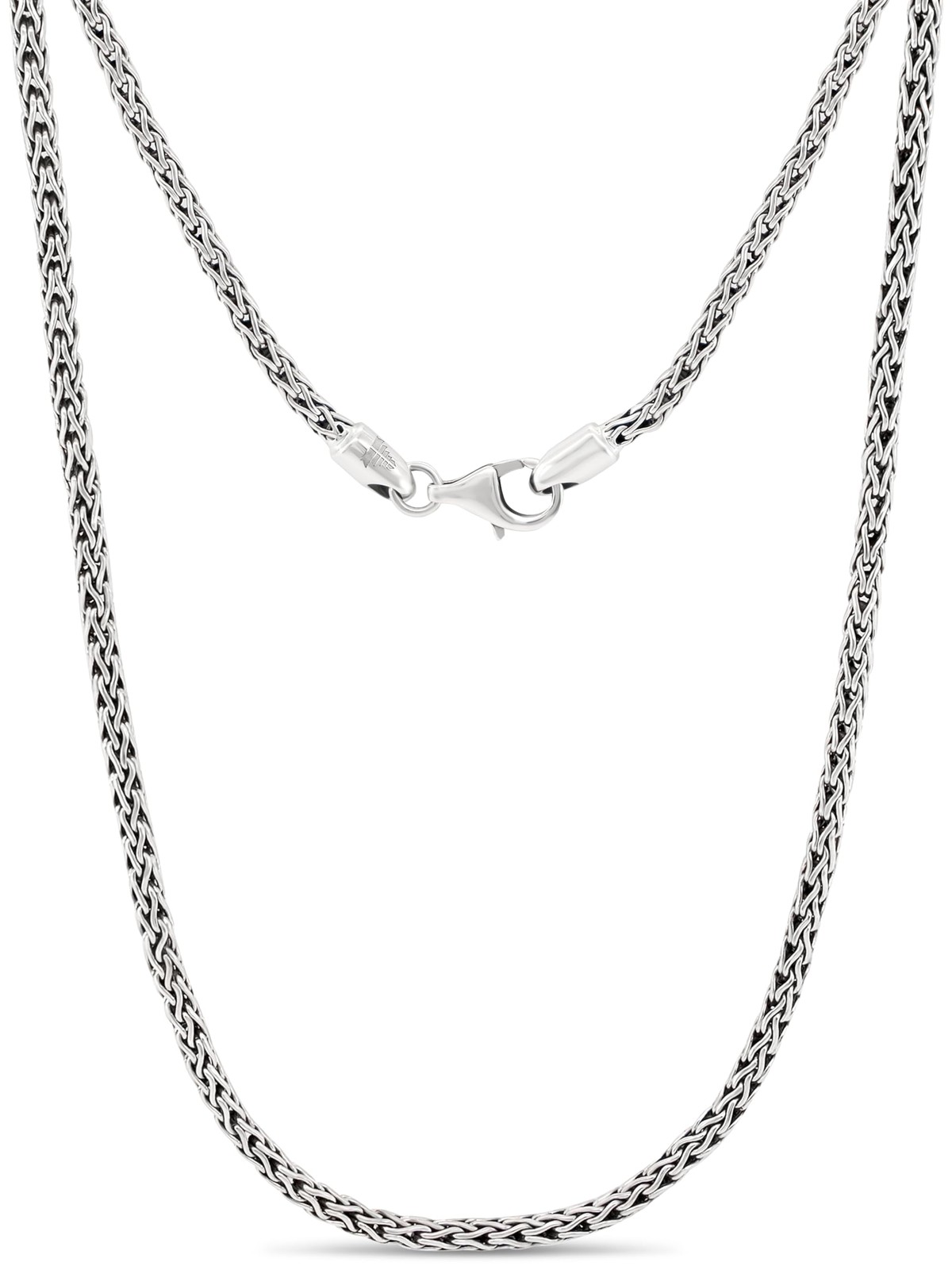 Sterling Silver 925 DEVATA Dragon Bone Round Chain Necklace DBT5625 26\