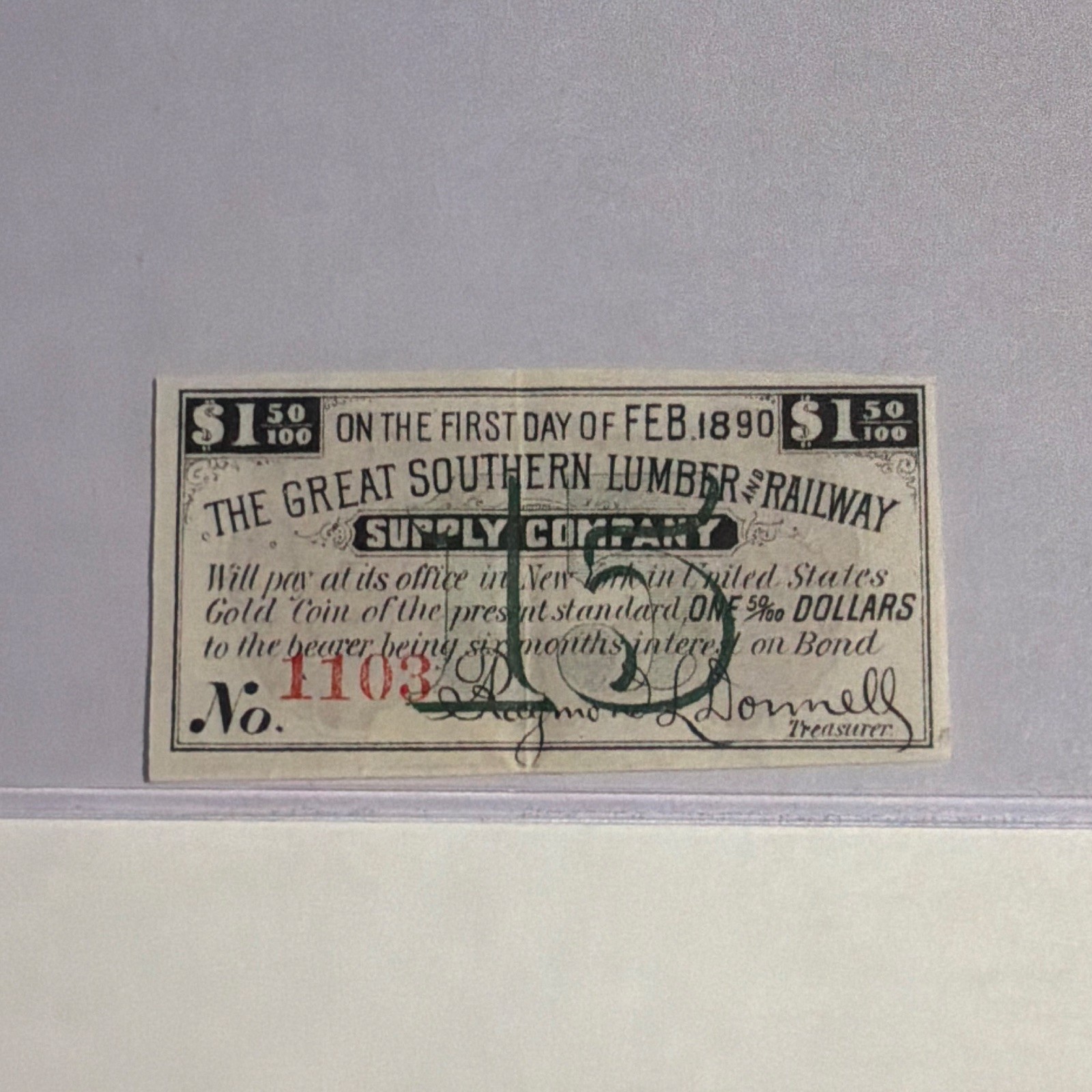 1890 The Great Southern Lumber & Railway Supply Company