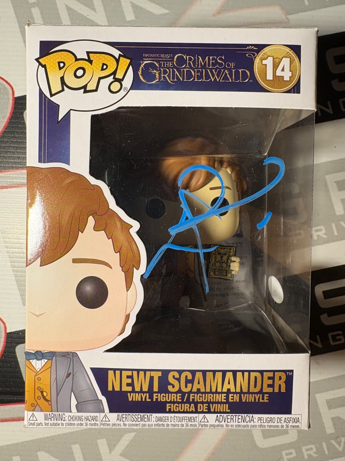 Eddie Redmayne Signed Newt Scamander Funko Pop Autograph ACOA Fantastic Beasts