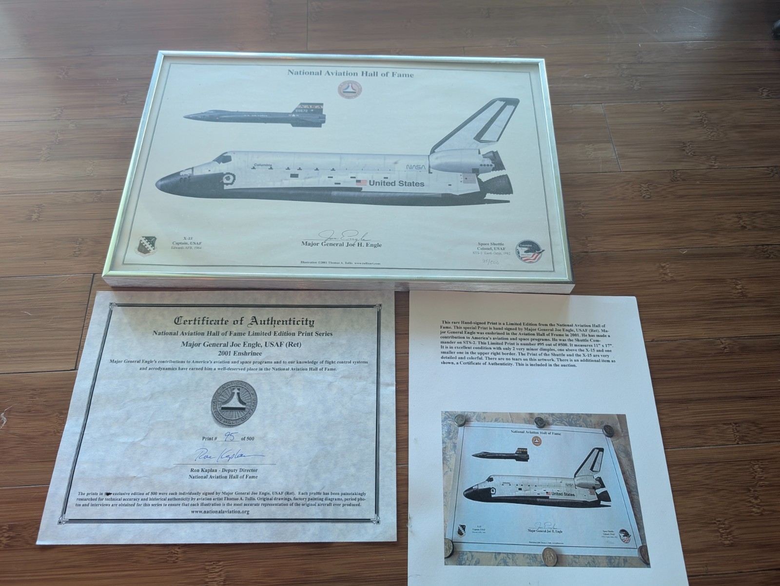 Major Joe Engle X-15 and Space Shuttle Autographed post 95/500