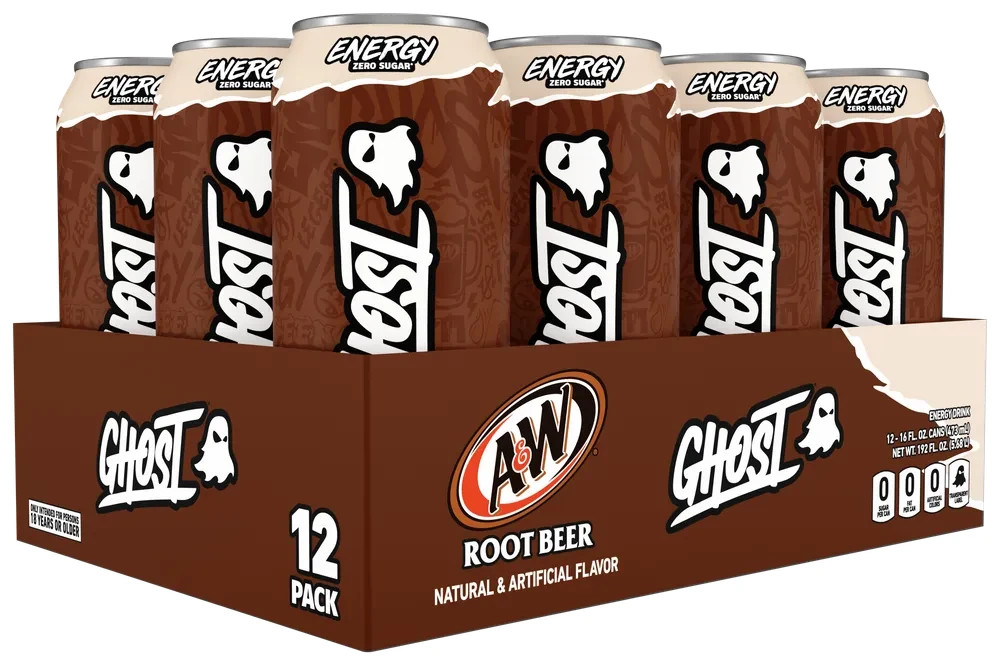 *NEW* A&W Root Beer Ghost Energy Drink 12x 16oz cans SAME DAY SHIPPING