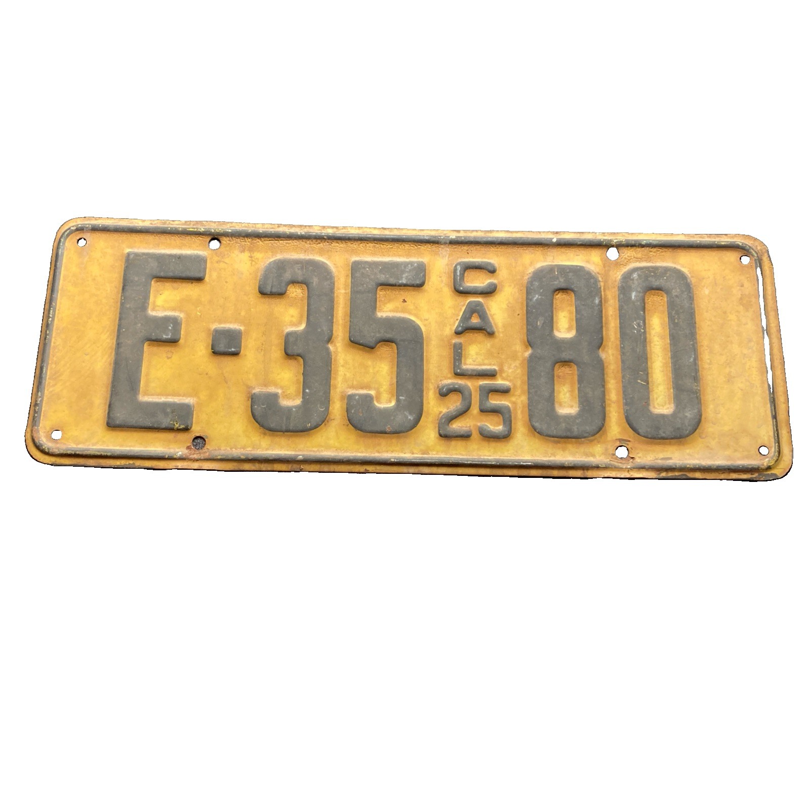 1925 California Antique License Plate - E-35-80