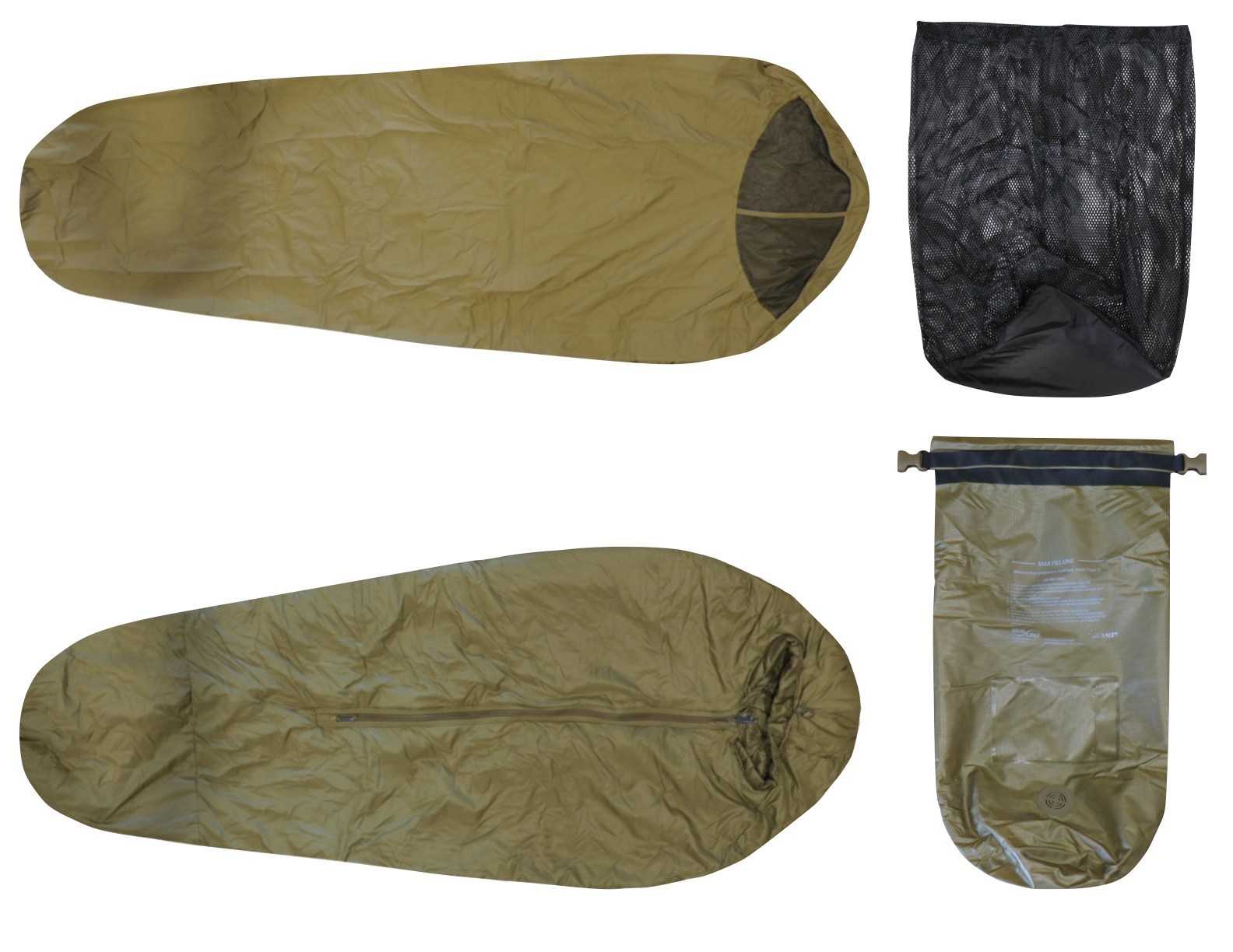 Size Reg - Complete USMC Coyote 3 Season Sleep System (3S) Bivy + Bag