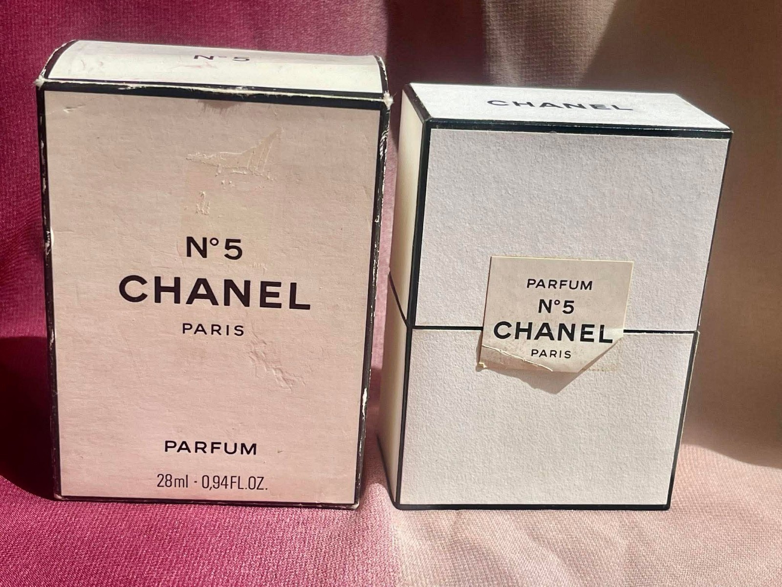 Vintage Chanel No.5 Parfum Extrait P.M.201- Double Box, Black Cord Sealed Intact
