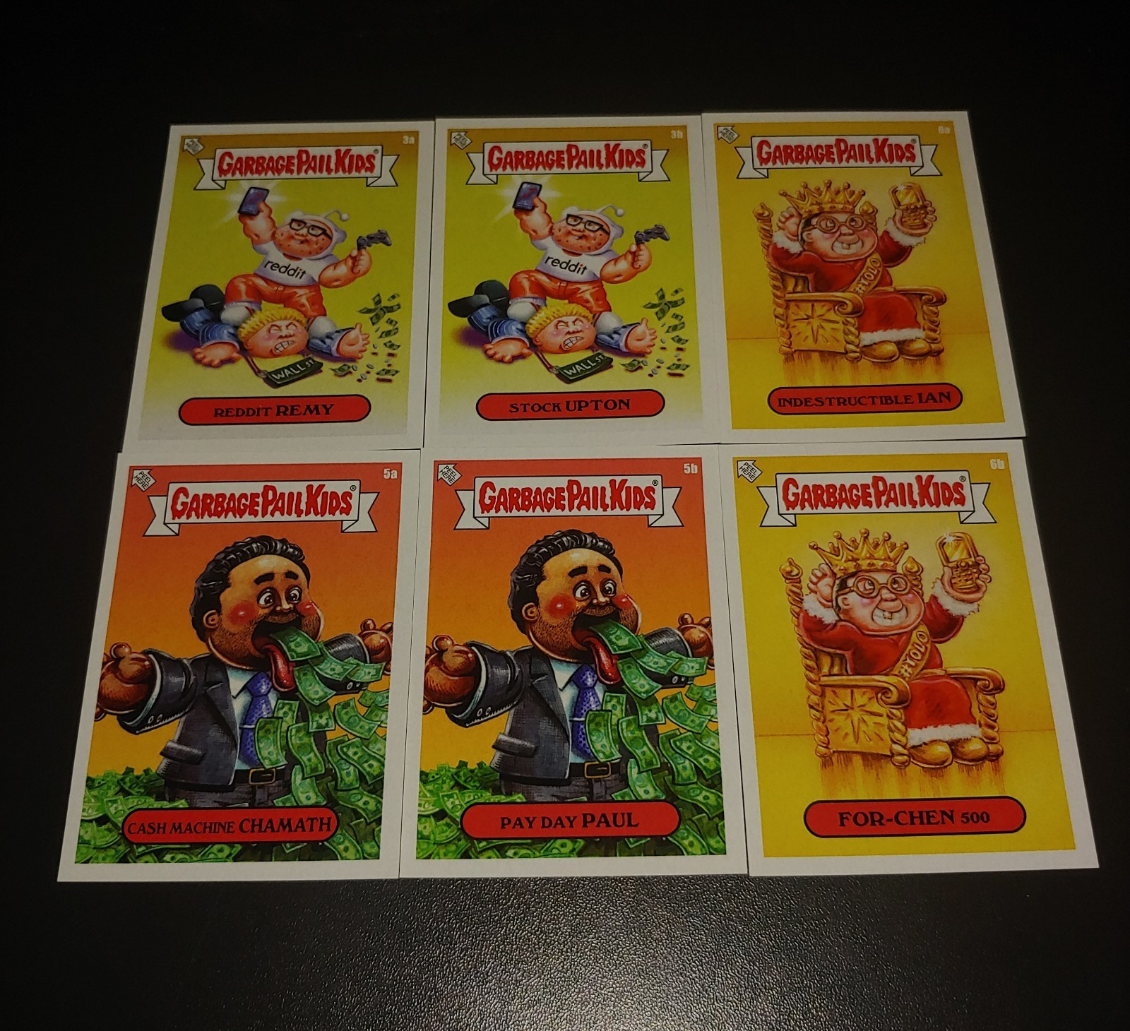 2021 Topps Garbage Pail Kids Gamestonk 6 Card Lot 3A 3B 5A 5B 6A 6B GPK
