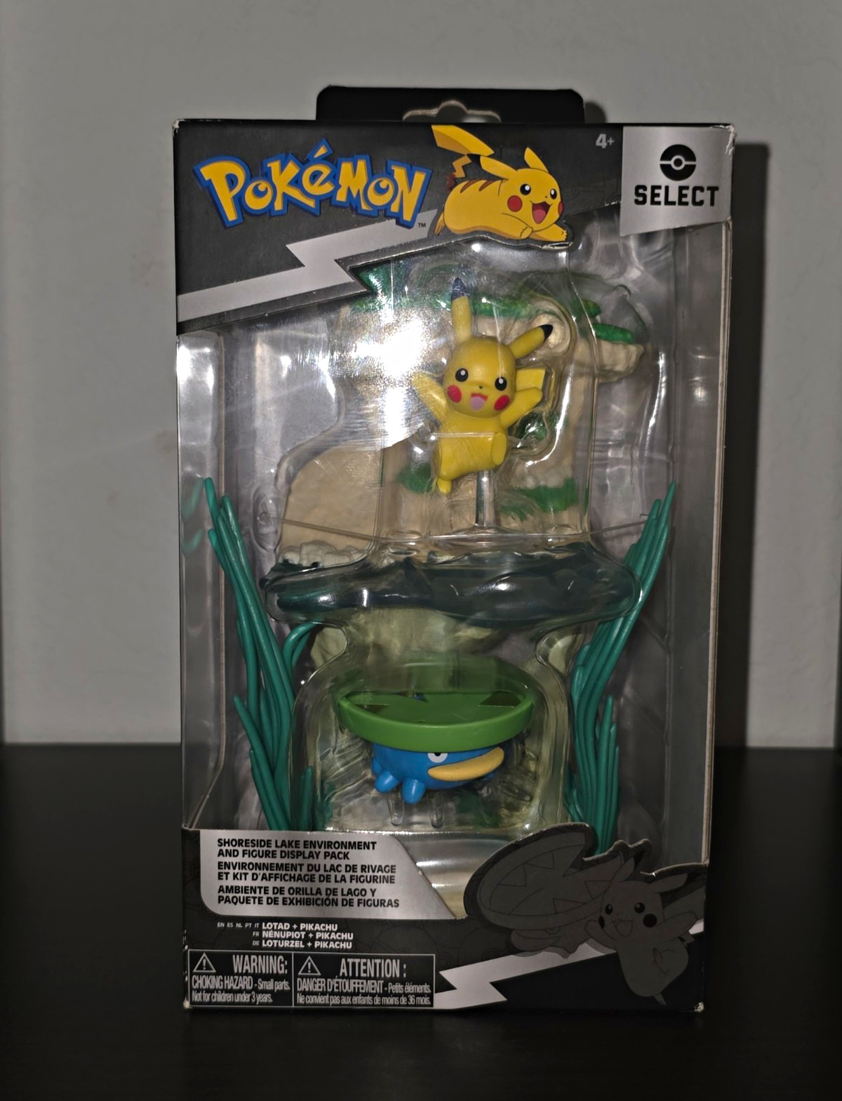 Jazwares Pokémon Select Shoreside Series 6 Boxed Figure Pack Pikachu & Lotad