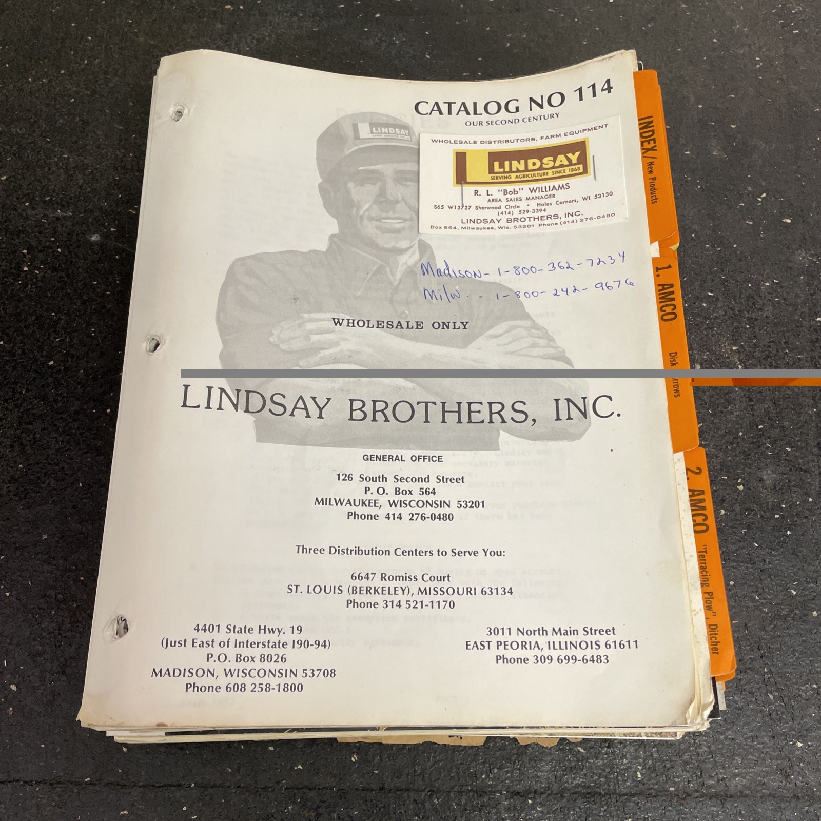 Lindsay Brothers Ag Farm Equipment & Supply Master Catalog Dealer Sales Binder