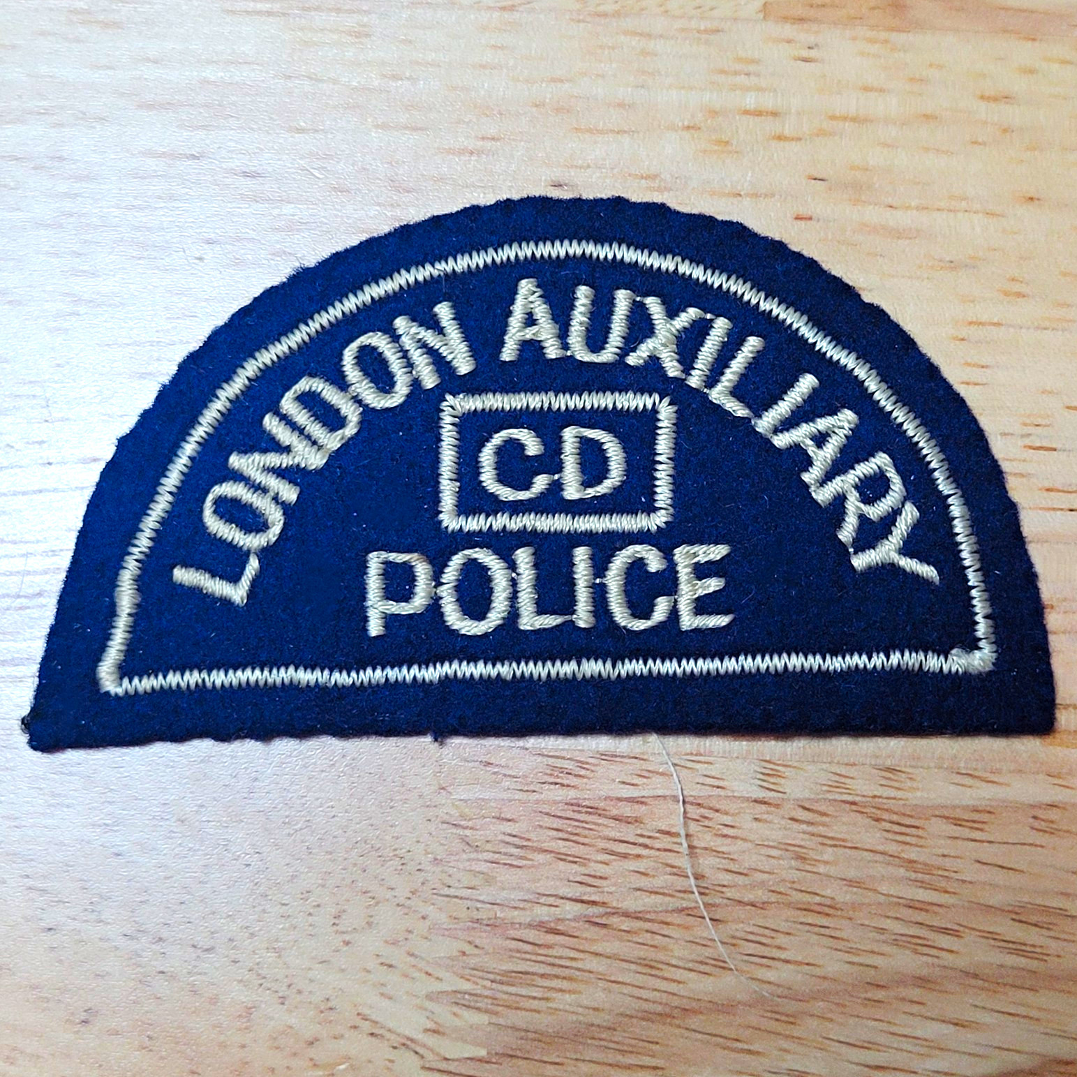 Vintage London Ohio OH Auxiliary Police CD Civil Defense Patch Obsolete
