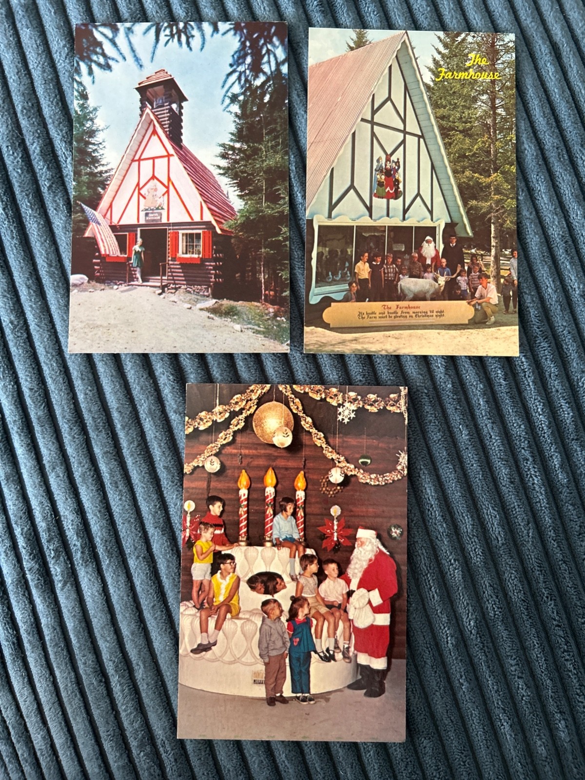 Three Santa\'s Village New Hampshire postcards, Jefferson NH